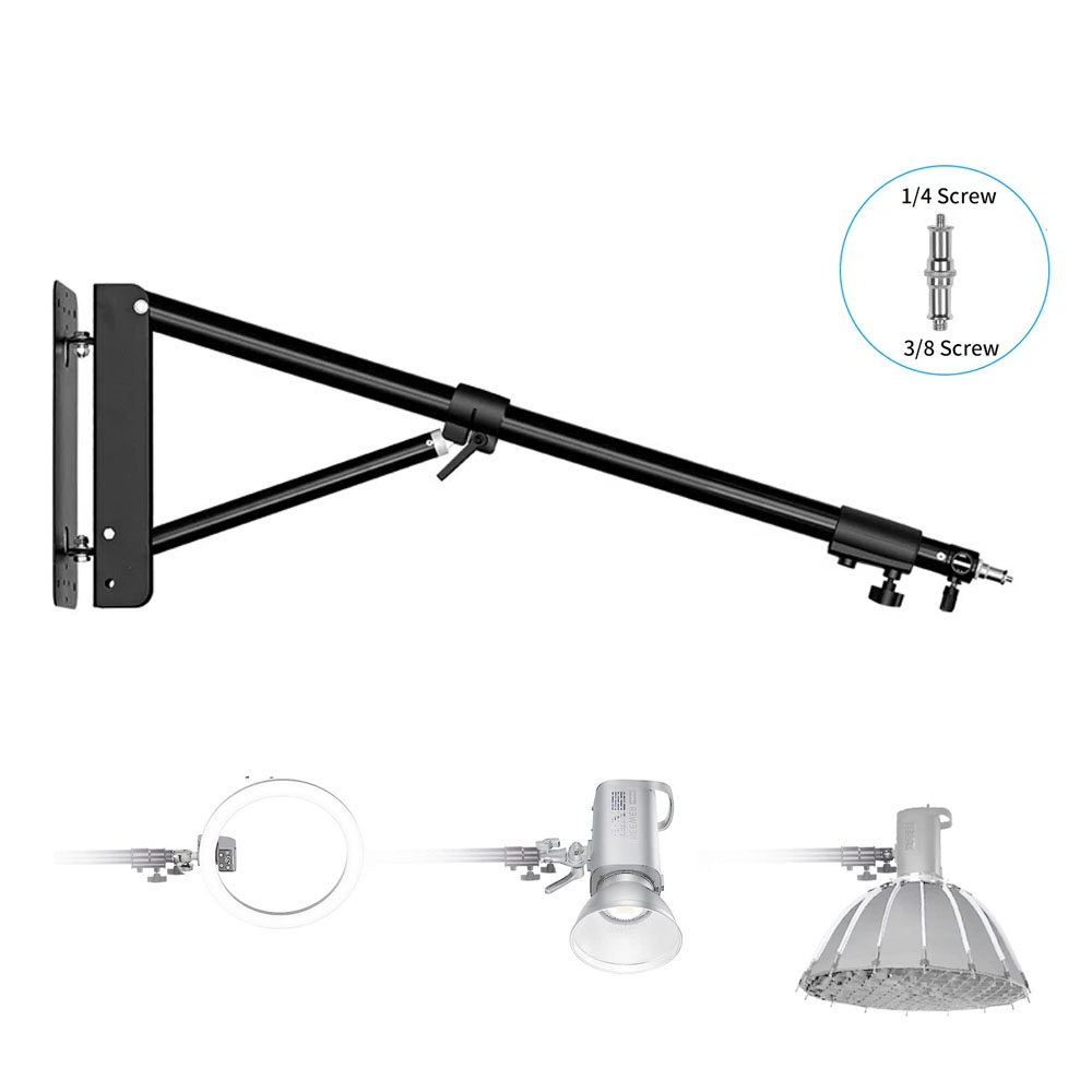 Photography Lighting With Umbrella - 100/135/ 170cm Wall Mounting Triangle Boom