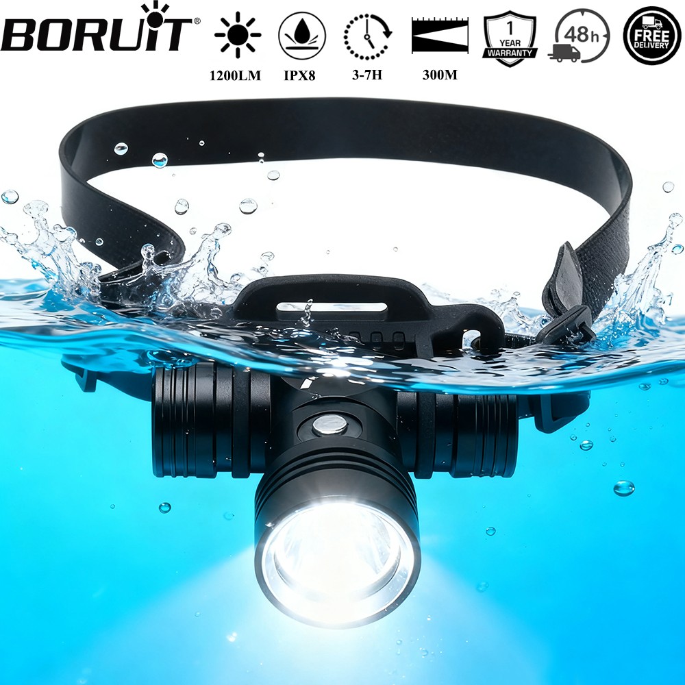 Photography Using Lighting - BORUiT B14 1200LM LED Scuba Diving