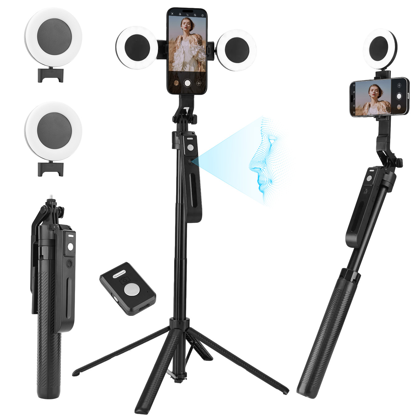 Photography Lighting Ai - 2025 New AI Selfie Stick Tripod,