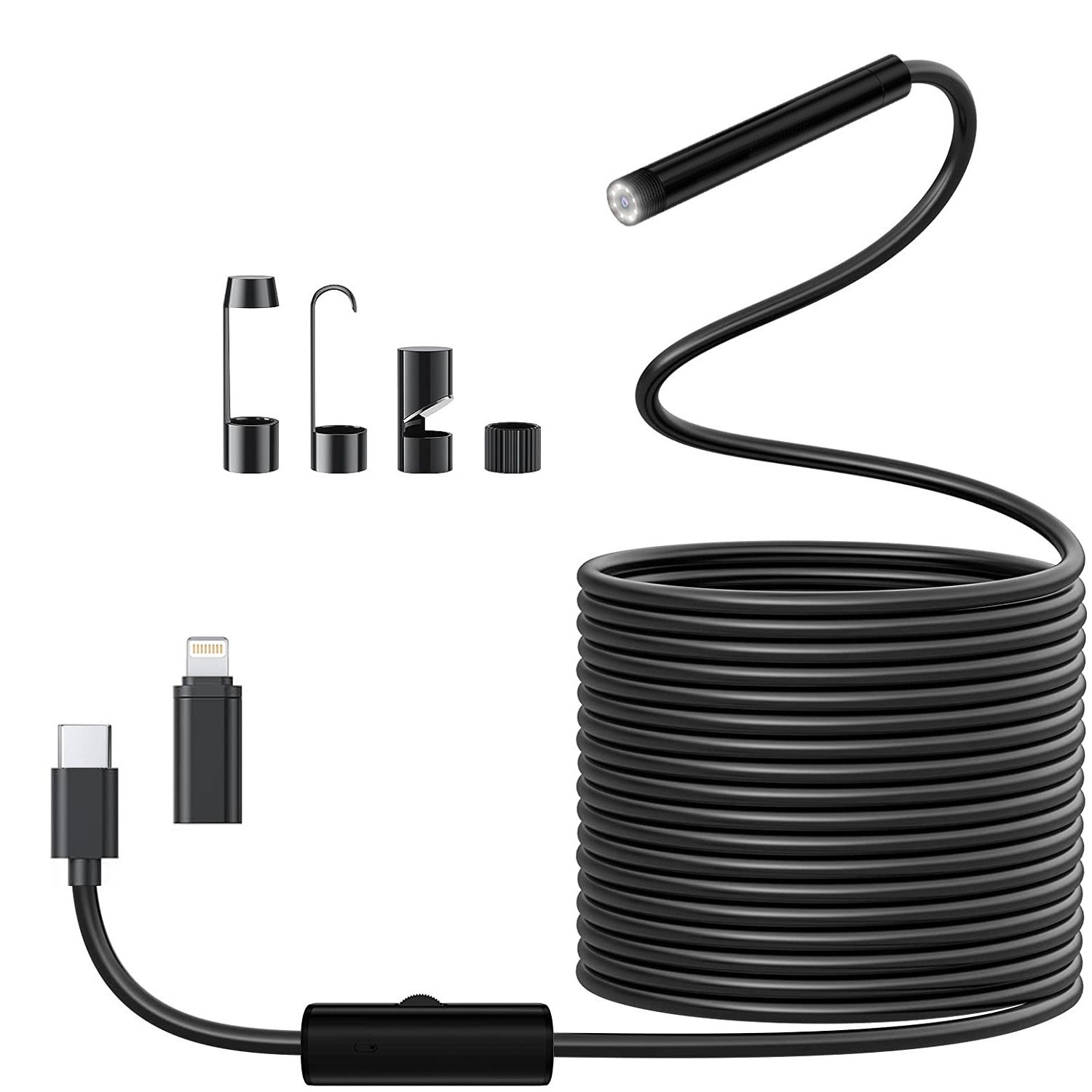 Photography Lighting Diagram - 8mm Lens Industrial Endoscope, 1920p Borescope