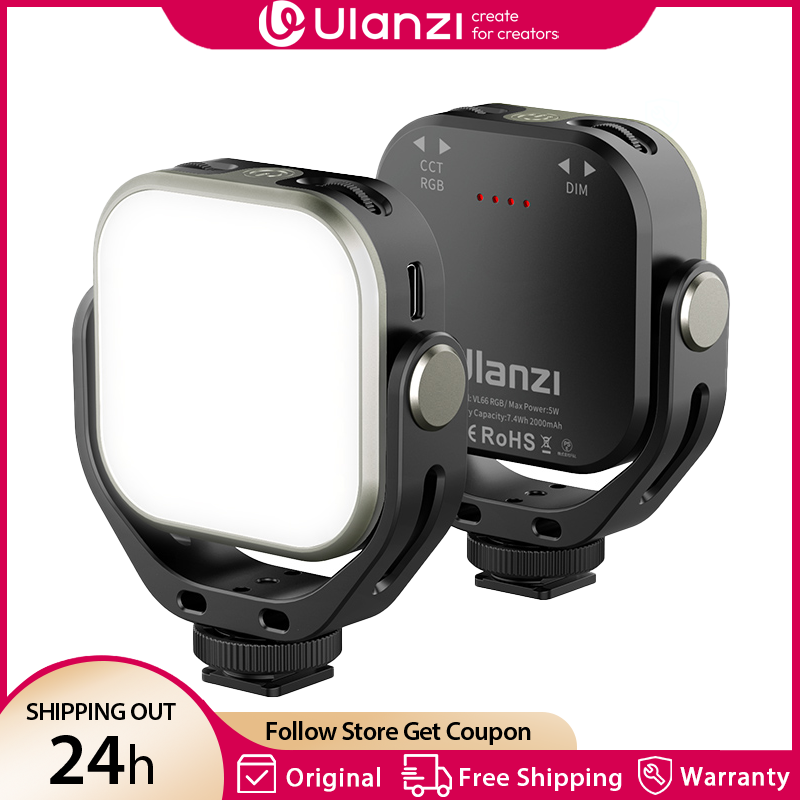 Photography Lighting With Umbrella - Ulanzi VL66 RGB Video Light 2500-6500K