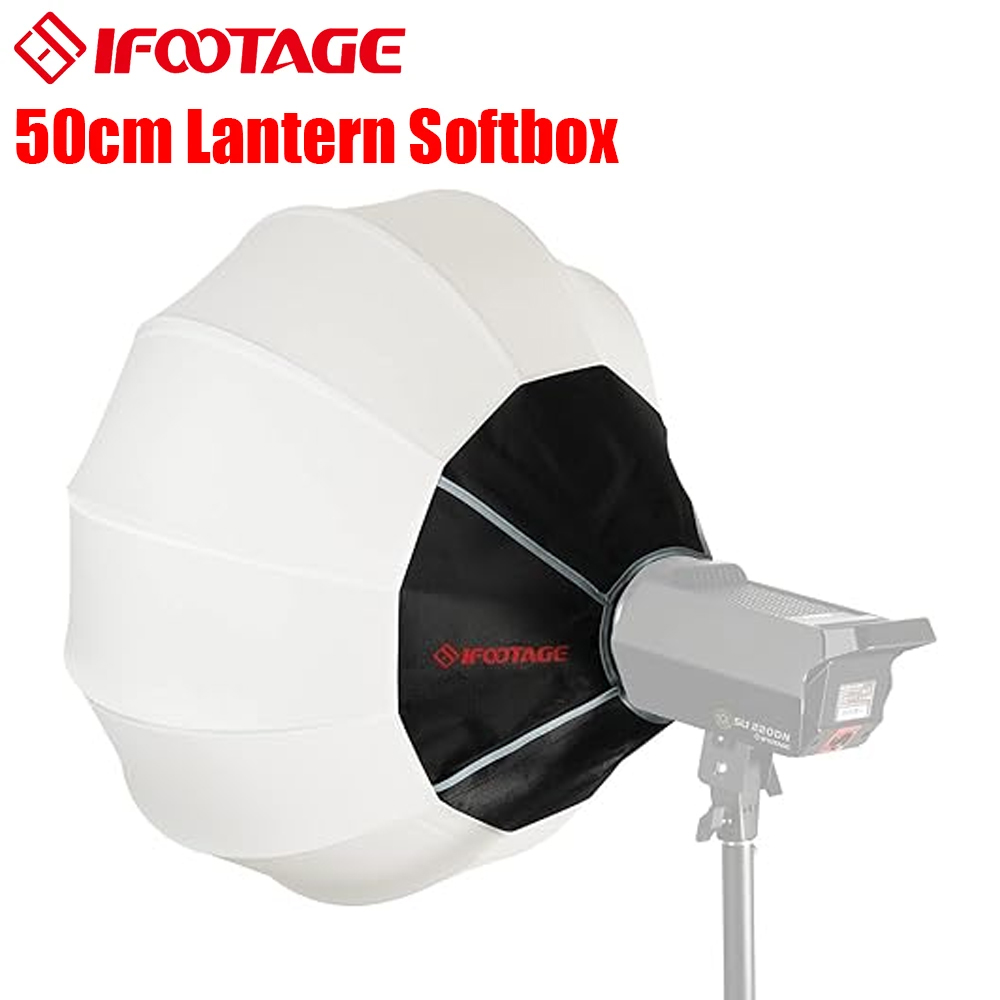 Barn Door Modifier - IFOOTAGE 65x65CM Lantern Softbox Quick Release