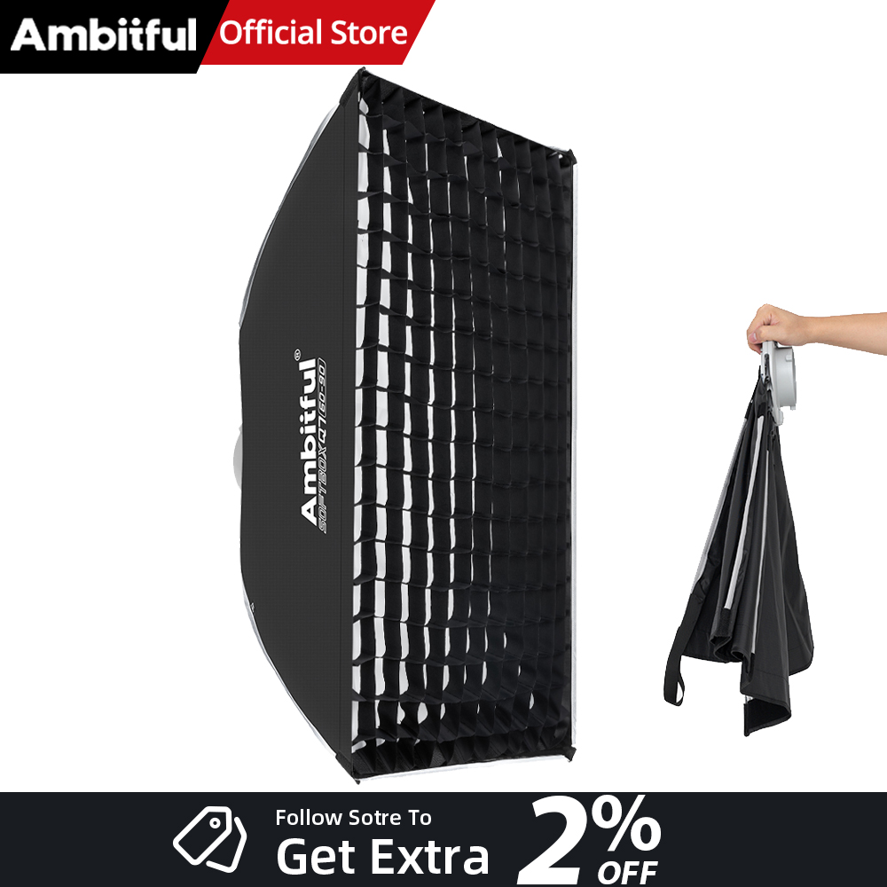 Photography Studio Lighting Set Up - AMBITFUL Q7-II 60*90cm Bowens Mount Rectangle