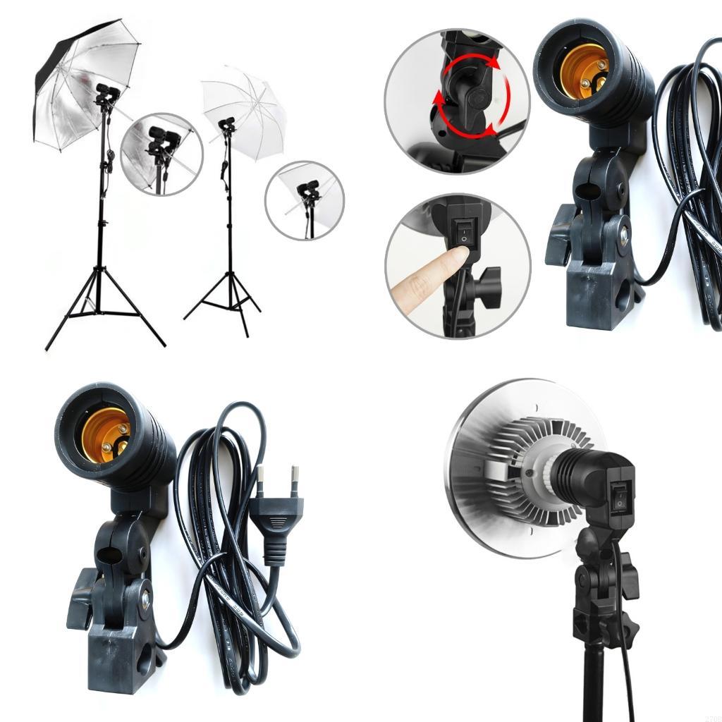 Photography Lighting With Umbrella - E27 Light Socket Mount with Build