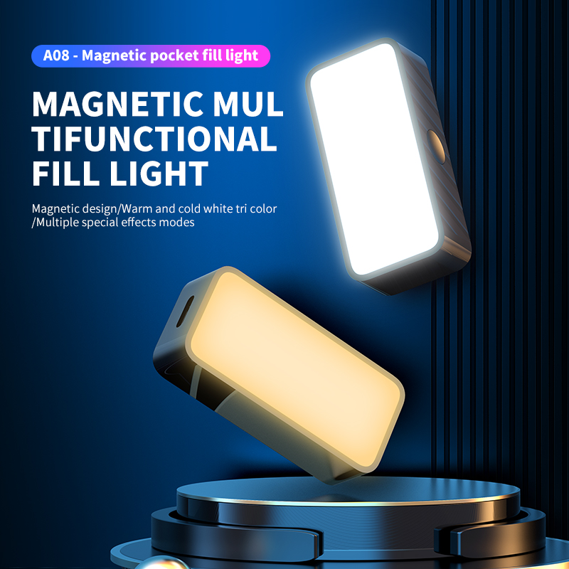 Photography Lighting Diagram - Magnetic Portable Mini Selfie Fill Light