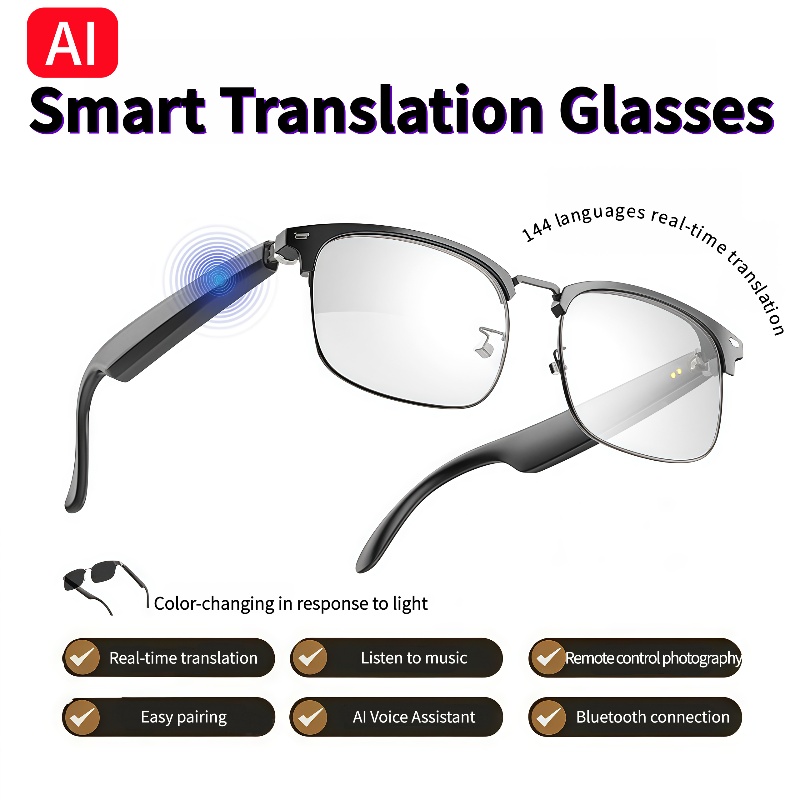 Photography Lighting Ai - GS13 AI Smart Glasses Color-Changing Lenses