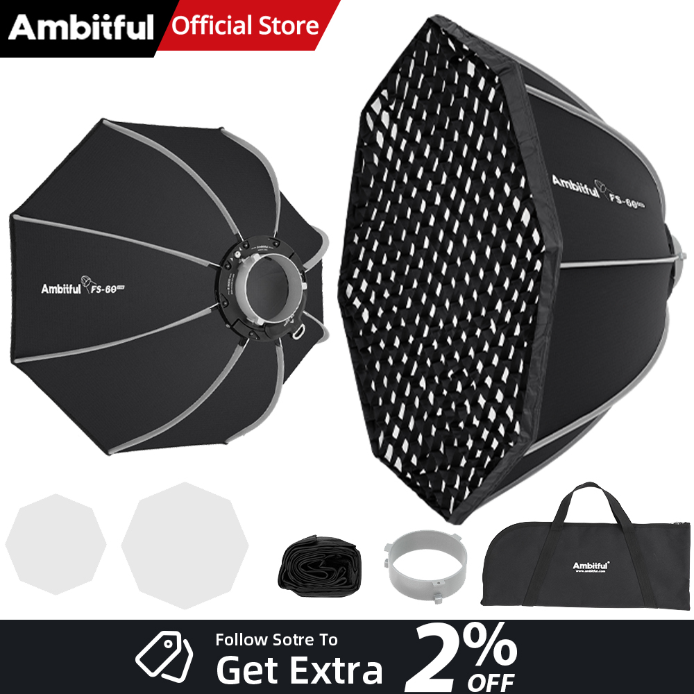 AMBITFUL FS60PROII Fast Setup  - Photography Studio Lighting Set Up review and price