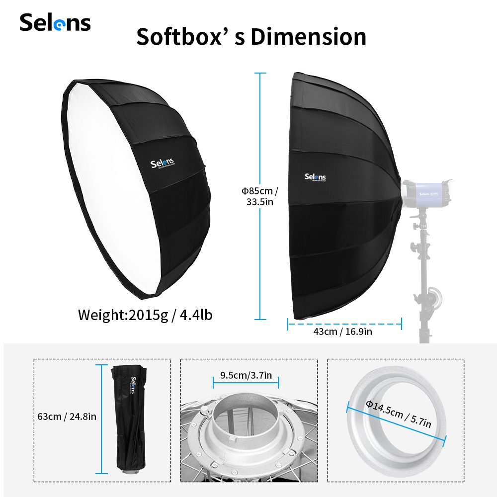 Selens 85cm Umbrella Radar Sof - Photography Lighting With Umbrella review and price