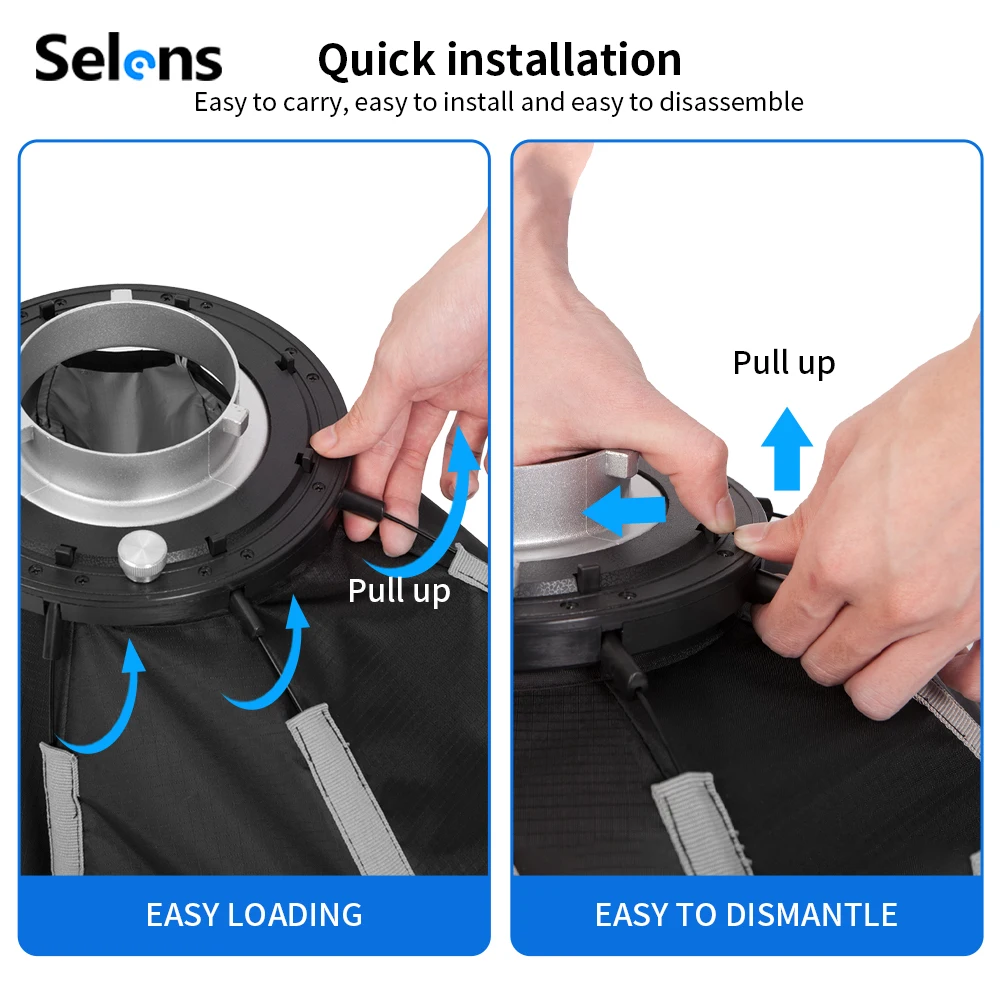 Selens 82/105cm Umbrella Softb - Photography Studio Lighting Set Up review and price