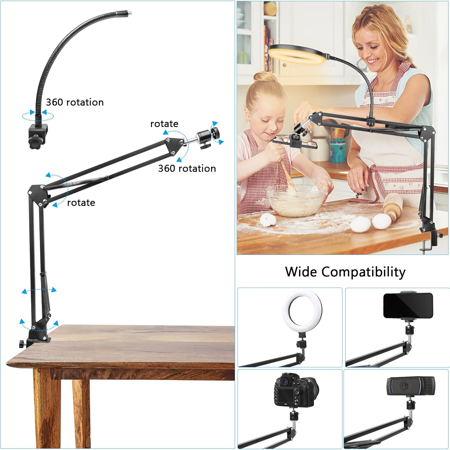 Ring Light with Stand and Phon - Photography Lighting With Umbrella review and price