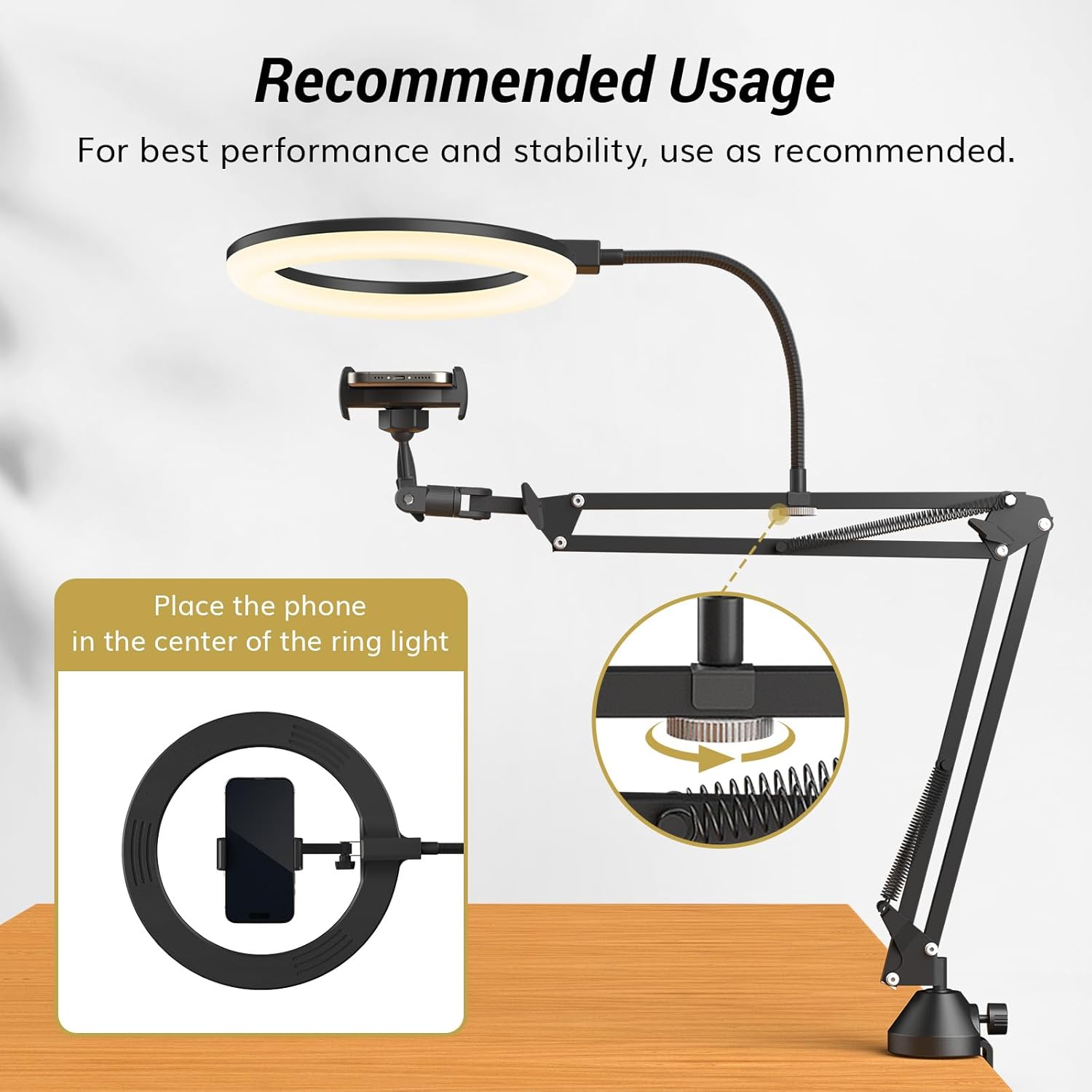 Ring Light with Stand and Phon - Photography Lighting With Umbrella review and price